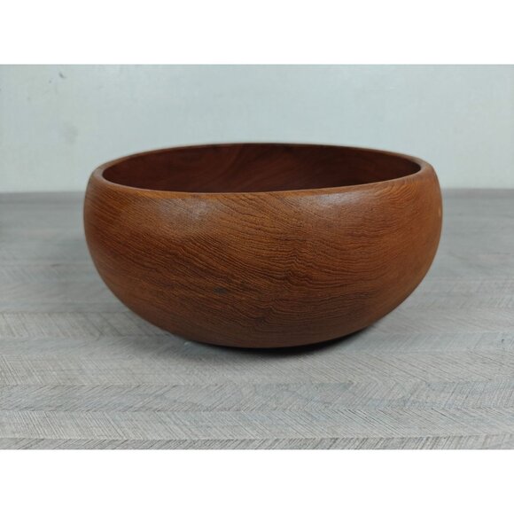 Vintage Dolphin Genuine Teak Wood Salad Bowl Set MCM Retro Wooden Decor - Picture 8 of 10